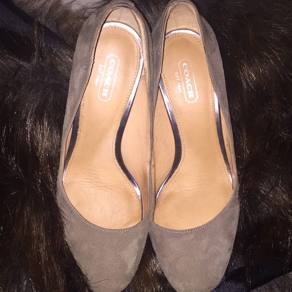 Coach Crocodile Embossed Heels